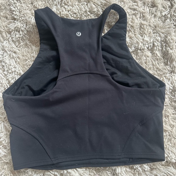 Lululemon Wunder Train Racerback Black Crop Top Size 12 - Picture 7 of 9